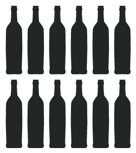 12 wine bottles